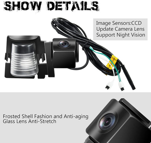 RED WOLF Aftermarket Backup Camera for Jeep Wrangler JK 2007-2018, License Plate Bracket Reverse Camera