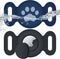 Waterproof Airtag Dog Collar Holder (2 Pack), Protective Anti-Lost Airtag Case for GPS Dog Tracker, Silicone Holder for