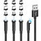 Shop 540° Rotating Magnetic Charging Cable 4 Pack (3/3/6/6ft) - 2.4A Fast Charge for iPhone, Samsung, Android & More!
