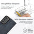 Snakehive Samsung Galaxy S22 Plus Leather Case, Genuine Leather Wallet Phone Case with Card Holder, Flip Folio Cover