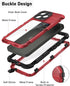 WIFORT Waterproof Case for iPhone 13 Pro, Metal Rugged Full Body Shockproof Aluminum Cover with Built-in Screen
