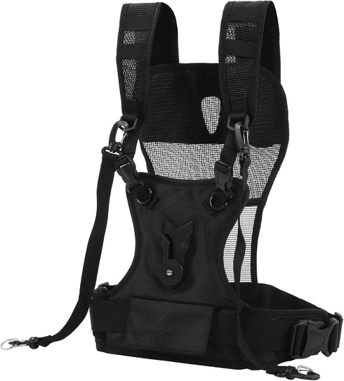 Dual Camera Strap, Adjustable Multi Carrying Harness with Side Holster & Secure Strap, Breathable Comfortable Double