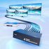 LUKFOCAB 3 1 4 4 RCA Splitter Box in Out, Way AV Composite Video Audio Distribution Duplicator, Compatible with TV