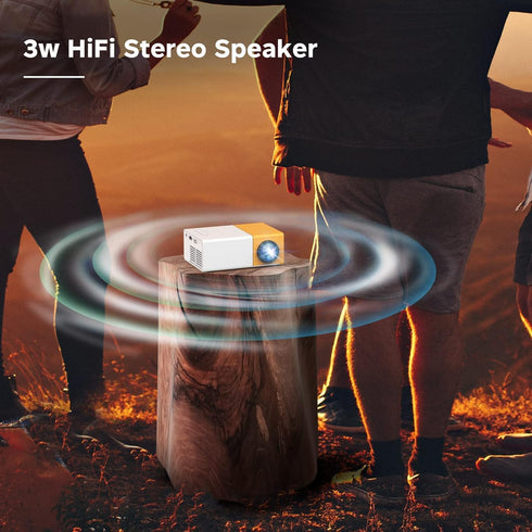 Mini Projector, Portable Movie Projector for Kids, Outdoor Movie Projector Compatible with HDMI, USB