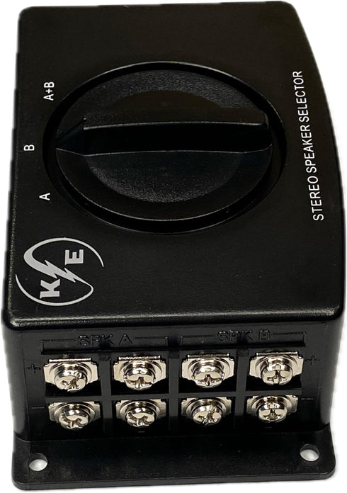 A/B A B A+B Stereo Speaker Selector Switch Switcher Combiner 2 Way Black Box