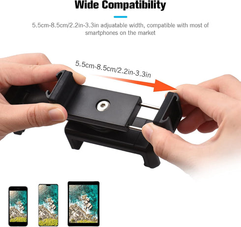 Andoer 4 Multifunctional Smartphone Video Kit Including Universal Phone Tripod Mount with Dual Phone Holders Cold Shoe