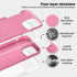 iPhone 14 Pro Max Case, Tender Pink Liquid Silicone, Shockproof Slim, 6.7", with 2X Screen Protectors & Soft Microfiber