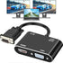 AKWOR VGA to HDMI+VGA Adapter for Dual Monitors, VGA to HDMI Adapter Splitter