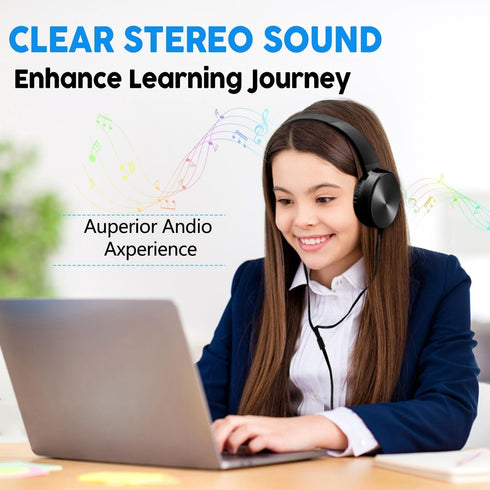 5-Pack,Durable 3.5mm Bulk Kids Headphones for School Classroom Wired On-Ear Plug for Kids,Students,Computer,Kindle