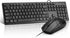 Guiheng Wired Keyboard and Mouse Combo, Full-Sized Ergonomic Computer Keyboard and Optical Wired