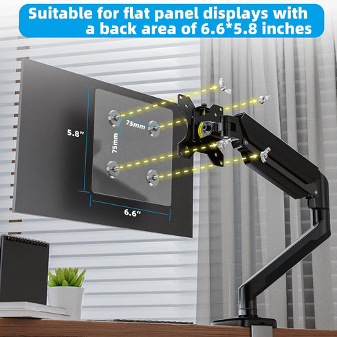 Non VESA Monitor Mount Adapter, 75x75 mm VESA Adaptor for 17, 19, 22 inch Flat Panel Monitors, Load Capacity 5-11lbs