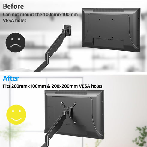 MOUNTUP VESA Mount Extender, Monitor VESA Extension Bracket Adapter for 17-35'' Screens, Extend VESA Mounting Holes up