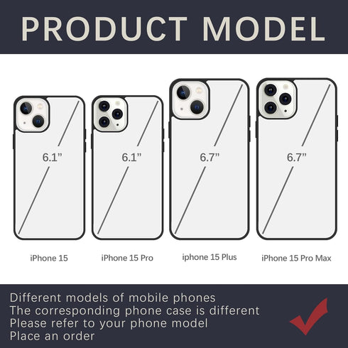 10 PCS Sublimation Blank Phone Case for iPhone 15 6.1 Inch, Matte Black Soft Shockproof DIY Customize
