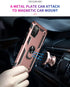 Military Grade Drop Impact Samsung Galaxy A03S Case - 360 Metal Rotating Ring Kickstand Holder Heavy Duty Case