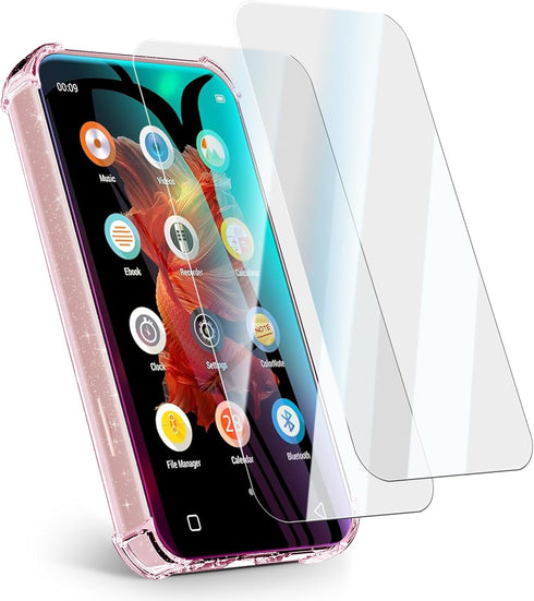Aippdo Case and Tempered Glass Screen Protector for innioasis G1 G3 MP3 Player