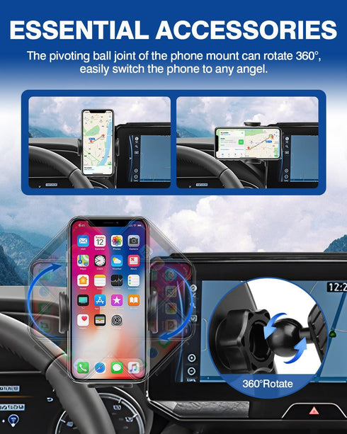 Autorder Car Phone Holder for Toyota Venza 2021-2024, 12.3" Screen Mount with 360 Degree Rotation