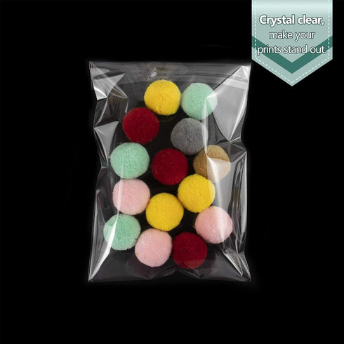Golden State Art Pack of 100, 5 1/4 X 7 1/8 inches Crystal Storage Bags, Acid-Free Clear Sleeves for 5x7 Photo Framing