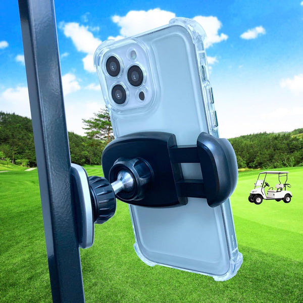 Upgraded Golf Cart Magnetic Phone Holder Mount, Big Phones & Thick Cases Friendly, Compatible with All Phones