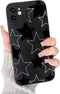 Compatible Black&White Star iPhone 11 Case, Cute Cool Design for Girls Women, Soft TPU Shockproof Protective