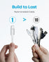 White USB C Cable 6ft, Fast Charging Cord USB A to USB C for Samsung Galaxy S24 S23 S22 S21 S20 S10 A14 A15 A25 A54,