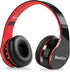 2024 Kids Bluetooth Headphones BT6002 Wireless Headphones for Kids Children Adults for School Foldable Headset for 18 Hours for PC/Phone/Tablets/TV (Black/Red)