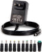 12V 2A Power Adapter Charger AC, 12V Regulated Power Supply with 10 Interchangeable DC Plugs for Electronics