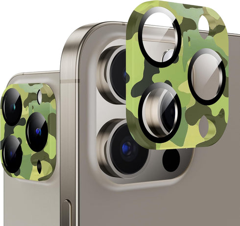 WSKEN Matte Alloy Camera Lens Protector for iPhone 15 Pro/Pro Max, 9H Tempered Glass, Shatterproof, Scratch Resistant,