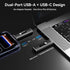 LINTYLE 128GB 3.2 1/USB 3.1 1 150MB/s 2-in-1 15/16/17, (1 Pack) USB C Flash Drive Dual USB Gen Gen Type C & USB A Thumb
