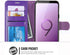 Samsung Galaxy S9 Wallet Case - Purple, with Card Slots & Kickstand