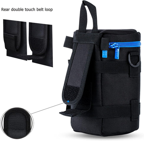 JJC Anti-Shake Camera Lens Pouch Bag Case for Nikon & Canon Lenses, Size Below 4.45 x 8.46