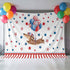 Generic 10 8 Independence Day Photo Backdrop for Photoshoot, x FT Flag Day Sausage Dog Blue Red Star Balloon Photo