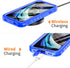 Cozycase Waterproof Case for iPhone SE3/SE2/7/8 - Shockproof Full Body Protection with Built-in Screen Protector (Blue)