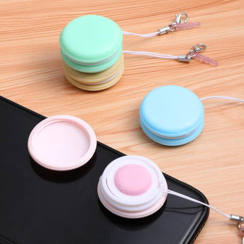 Ciieeo Macaron Phone Screen Cleaner and Eyeglass Brush Cleaner, 4Pcs Macaron Screen Wipe