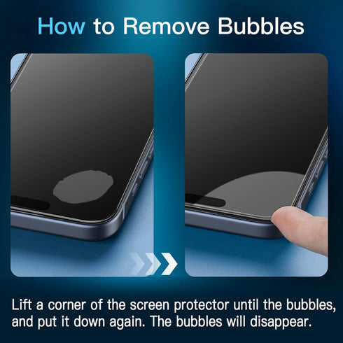 JETech Screen Protector for iPhone 15 Plus 6.7-Inch with Camera Lens Protector, 2-Pack, Easy Installation