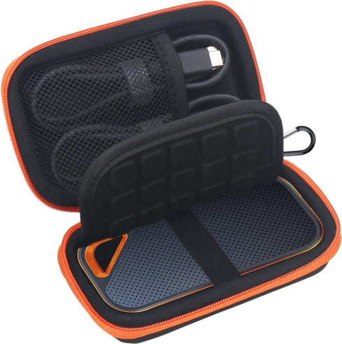 Lacdo Hard Carrying Case for SanDisk Extreme Pro/SanDisk Extreme Portable SSD 500GB 1TB 2TB 4TB USB-C, EVA Shockproof