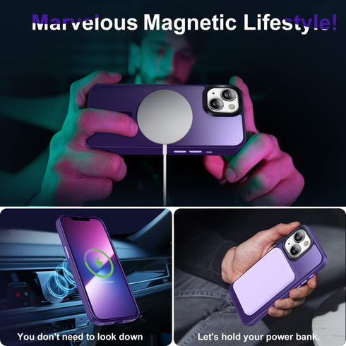 Vlanxie 13 14 13/14 6.1 inch,Deep Magnetic for iPhone Case/iPhone Case, [Compatible with Magsafe & Military-Grade