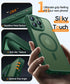 CANSHN Magnetic Case for iPhone 15 Pro Max, Full Camera Protection, Compatible with MagSafe - Deep Green