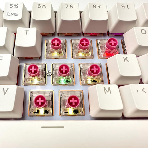 Silent Keyboard Switches, Kailh Box Silent Pink Switches for Mechanical Keyboard, 3-pin 35gf Linear/Typing (10Pcs)
