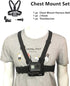 Chest Mount Harness Chesty Vest Head Mount Strap for Action Camera Compatible with GoPro Hero 11, 10, 9, 8, Max