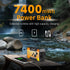 FosPower A1 7400mWh NOAA Emergency Weather Radio Portable Power Bank, AM/FM, USB/Solar/Hand Crank Charging, Battery