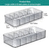 Cable Storage Boxes Organizers 2 Pack, Stackable Cord Charger Storage Organizer Box Case with 20pcs Cable Ties, Clear