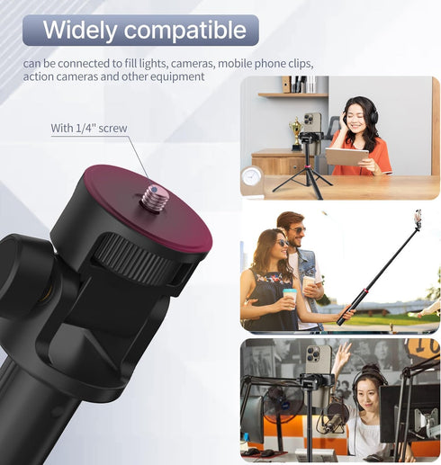 AceTaken 80'' 8 7P 7 6 5 4 4 3 2 1 6 5 4 3 2 1 Osmo-Mobile Floor Tripod-Stand Holder for DJI Osmo Mobile SE /
