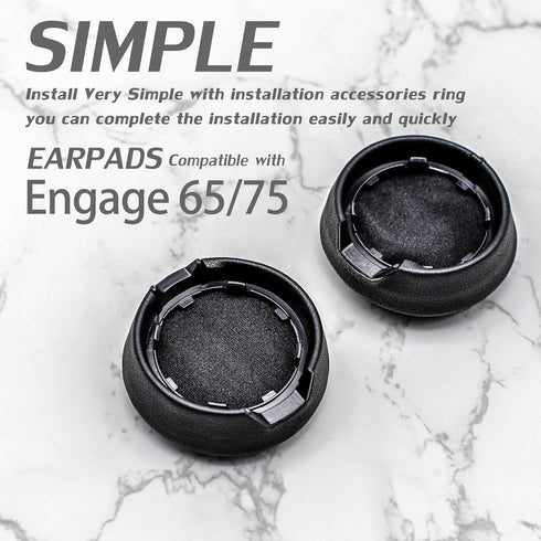 Engage 75 Replacement Ear Pads, Compatible with Engage 75 Headset - NOT for Engage 75 Convertible/Mono, Black