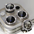 Choiche 9H Tempered Glass Camera Lens Protector for iPhone 15 Pro/Pro Max, Glitter-Titanium with Metal Ring Decoration.