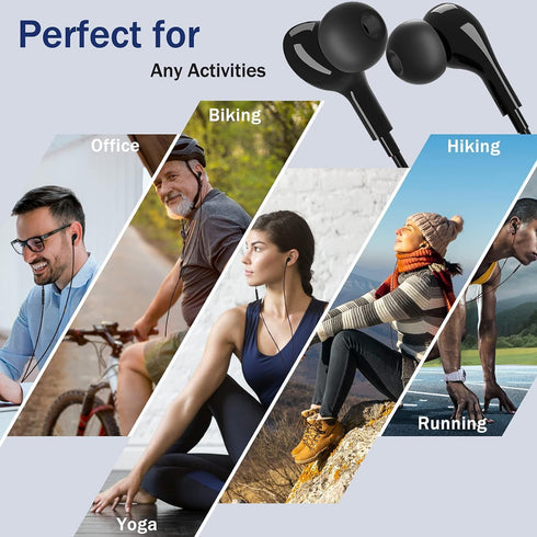 USB C Headphones for iPhone 15 Pro Max, iPad Pro, Samsung Galaxy S24 Ultra, Wired Earbuds with Microphone