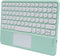 KUYHRF Wireless Keyboard with Touchpad, Ultra-Thin Rechargeable Bluetooth Keyboard Mini with Trackpad, Round