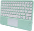 KUYHRF Wireless Keyboard with Touchpad, Ultra-Thin Rechargeable Bluetooth Keyboard Mini with Trackpad, Round