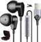 USB Headphone for PC Laptop Wired Earbuds, Computer Headset with Microphone Volume Control Mute Button, Lightweight