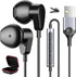 USB Headphone for PC Laptop Wired Earbuds, Computer Headset with Microphone Volume Control Mute Button, Lightweight