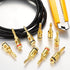 60 Pcs Gold Plated Banana Plugs, 30 Pairs Banana Adapter Connector for Speaker Wire, Home Theater, Audio/Video